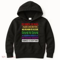 History Month Science Is Real Black Live Matter LGBT Pride Kids Hoodie thumb 0