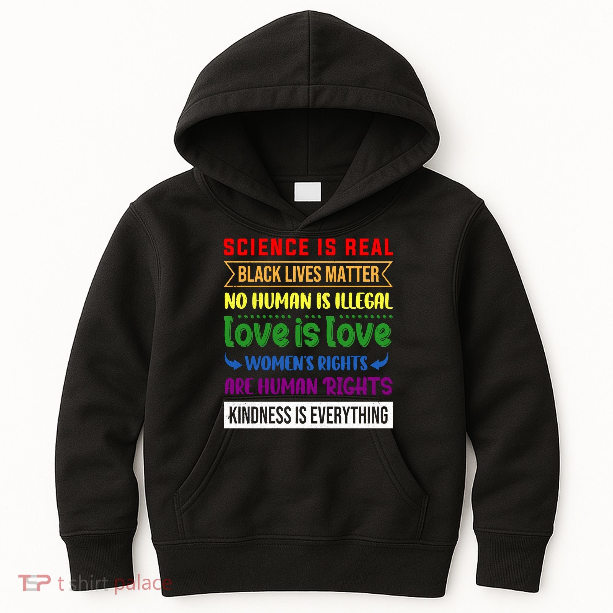 History Month Science Is Real Black Live Matter LGBT Pride Kids Hoodie
