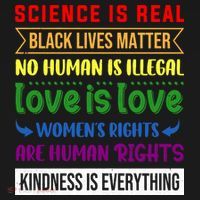 History Month Science Is Real Black Live Matter LGBT Pride Kids T-Shirt thumb 4