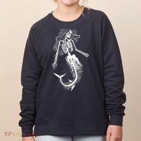 Halloween Mermaid Skeleton Women's Sweatshirt thumb 0