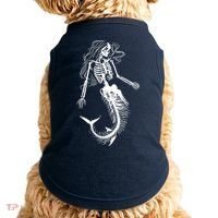 Halloween Mermaid Skeleton Doggie Tank thumb 0