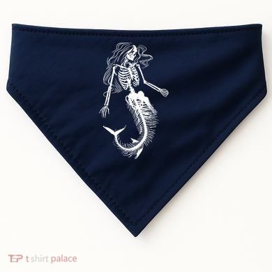 Halloween Mermaid Skeleton USA-Made Doggie Bandana