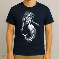 Halloween Mermaid Skeleton T-Shirt thumb 3