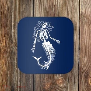 Halloween Mermaid Skeleton Coaster