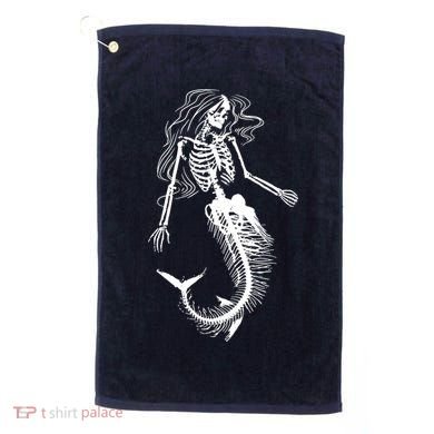 Halloween Mermaid Skeleton Golf Towel