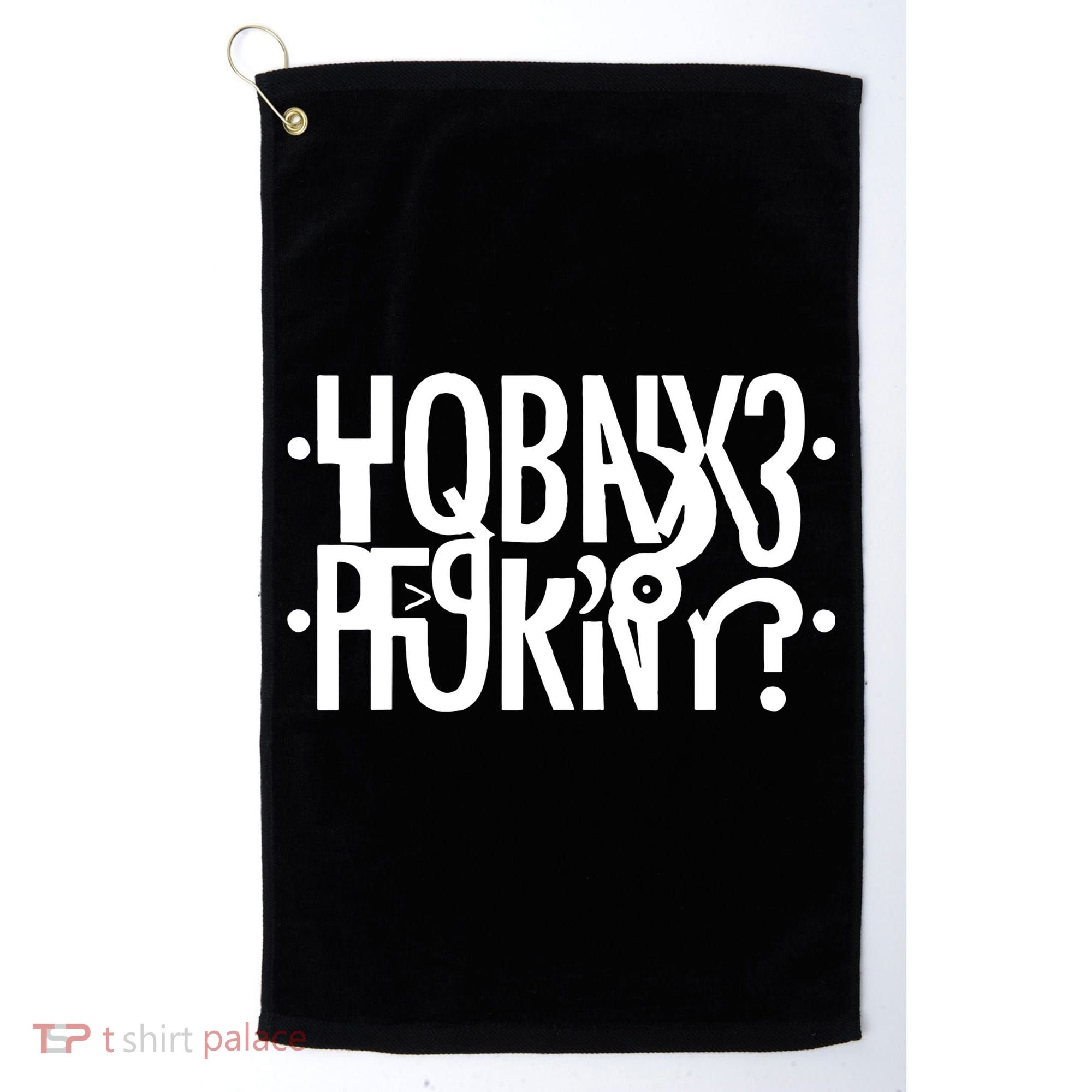 Hidden Message Secret Horny Funny Golf Towel