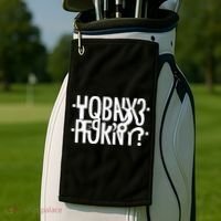 Hidden Message Secret Horny Funny Golf Towel thumb 2