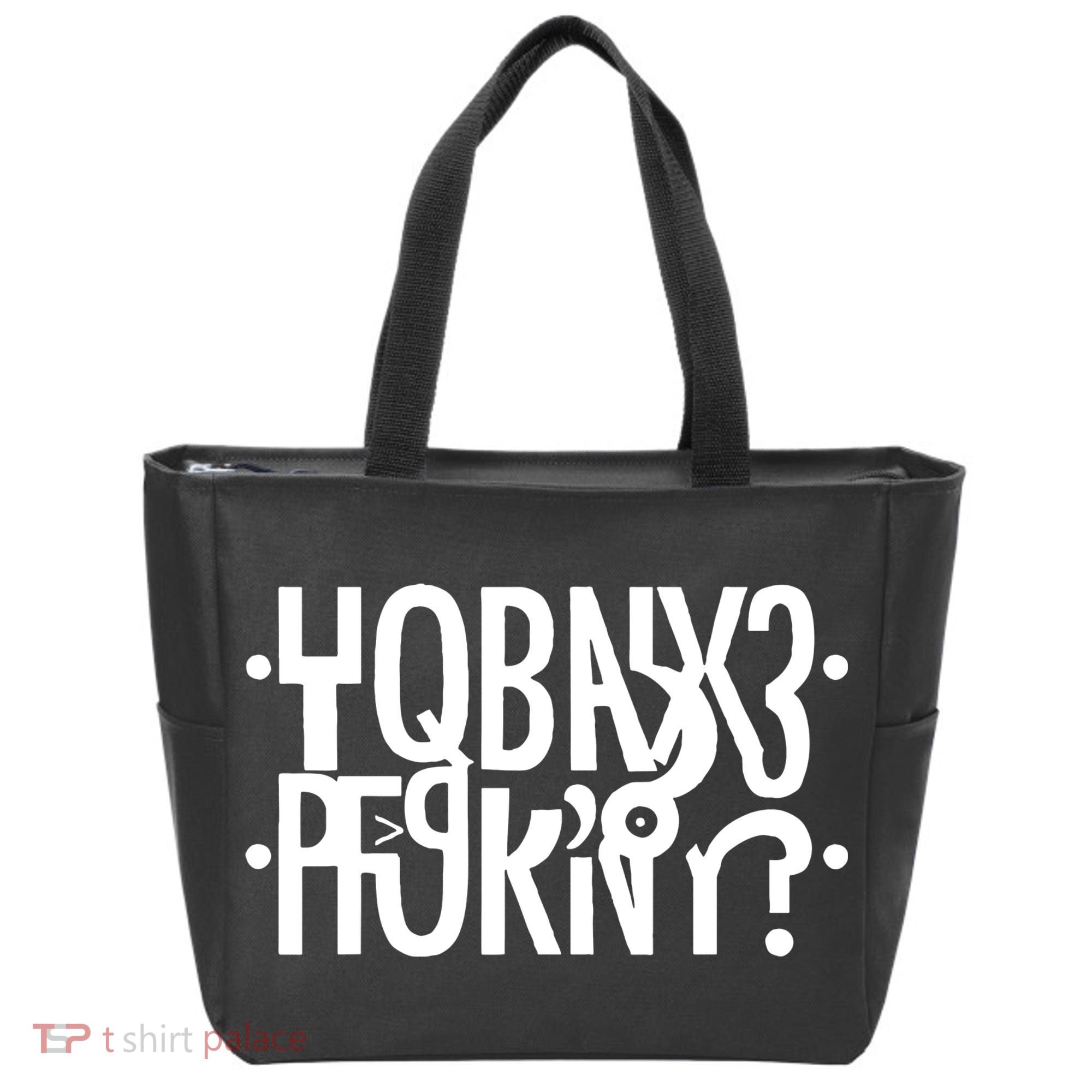 Hidden Message Secret Horny Funny Tote Bag