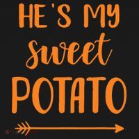 He's my sweet potato for matching couple thanksgiving Women's Hoodie thumb 2