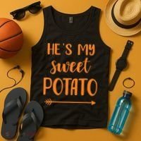 He's my sweet potato for matching couple thanksgiving Tank Top thumb 4