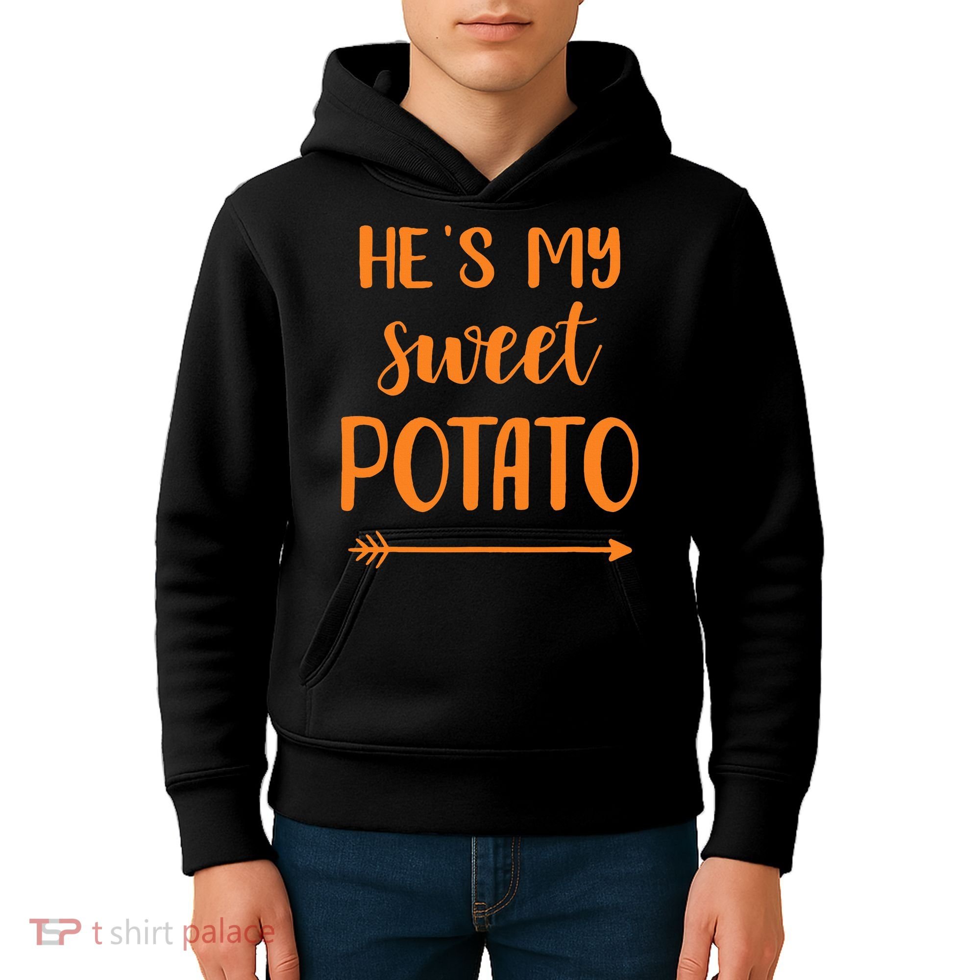 He's my sweet potato for matching couple thanksgiving Kids Hoodie