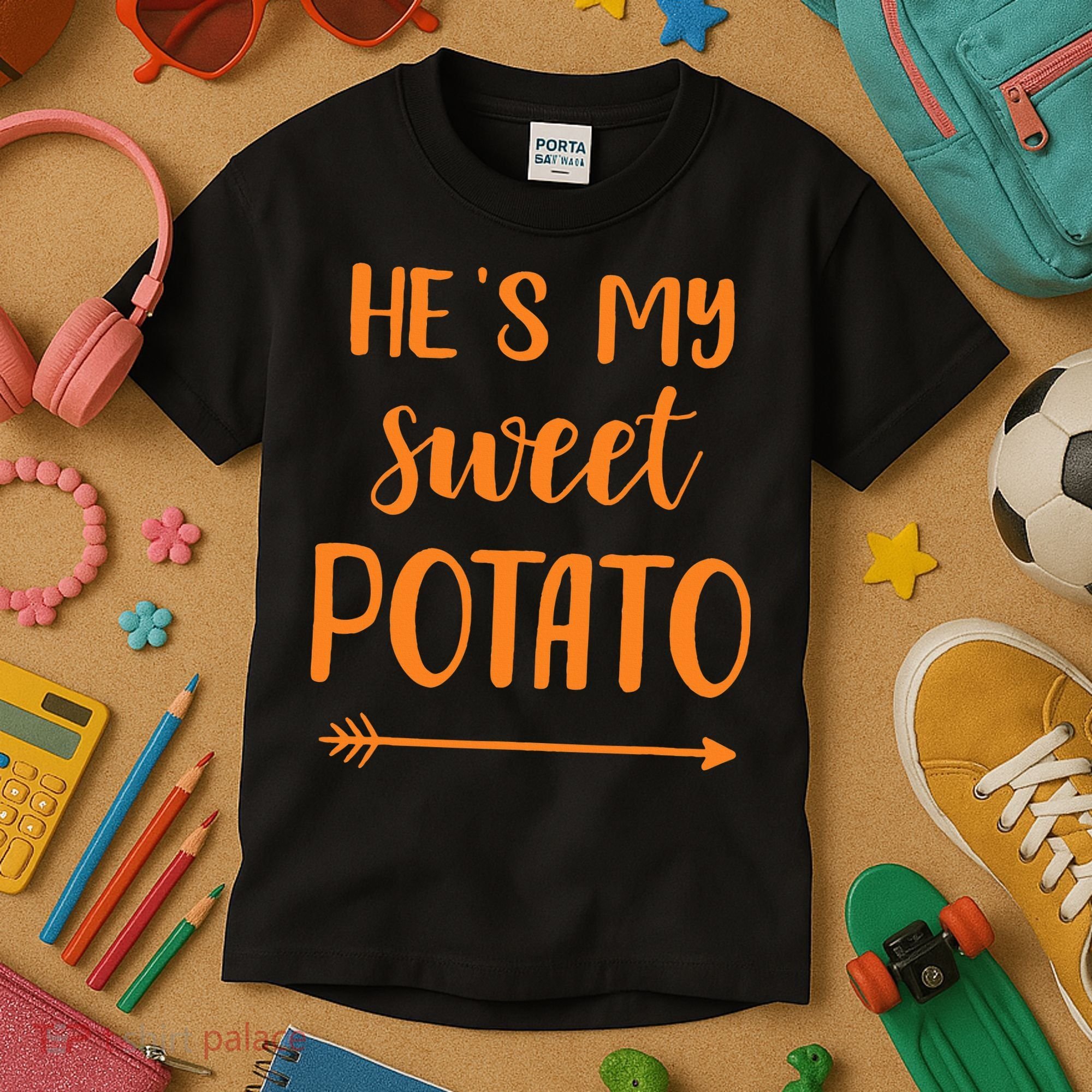 He's my sweet potato for matching couple thanksgiving Kids T-Shirt
