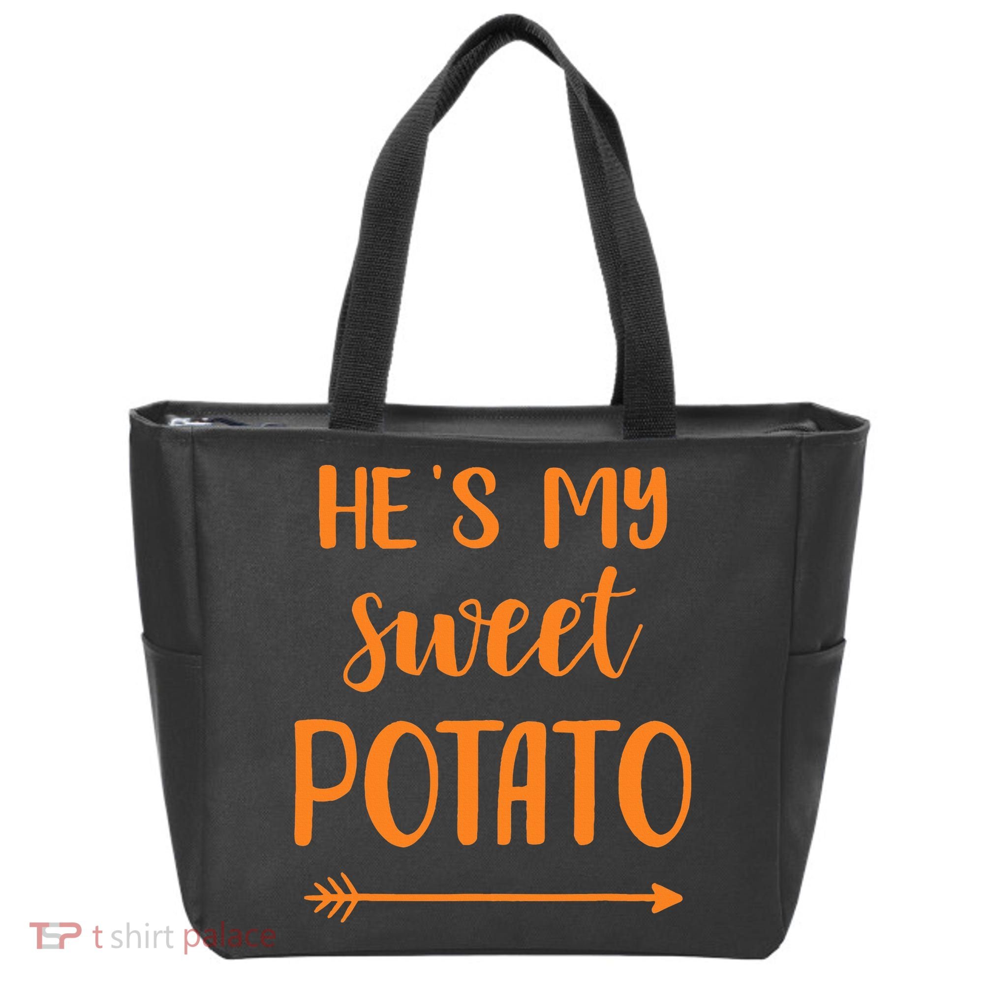 He's my sweet potato for matching couple thanksgiving Tote Bag