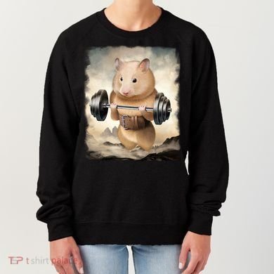 Hamster Muscle Training Weightlifting Cute Gift Women's Sweatshirt