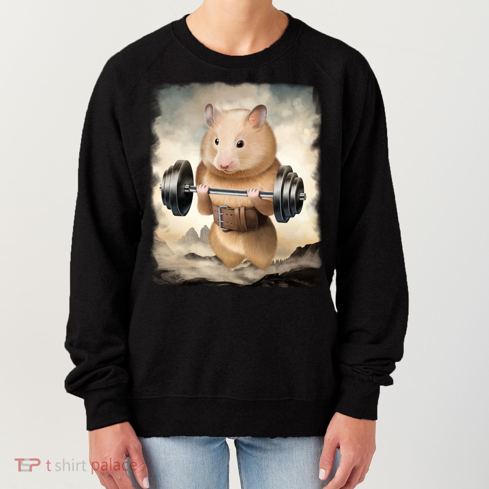 Hamster Muscle Training Weightlifting Cute Gift Women's Sweatshirt