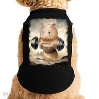 Hamster Muscle Training Weightlifting Cute Gift Doggie Tank thumb 0