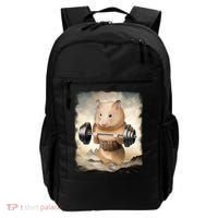 Hamster Muscle Training Weightlifting Cute Gift Backpack thumb 0