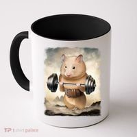 Hamster Muscle Training Weightlifting Cute Gift Coffee Mug thumb 0