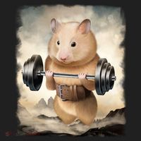 Hamster Muscle Training Weightlifting Cute Gift Beanie thumb 2