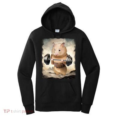 Hamster Muscle Training Weightlifting Cute Gift Women's Hoodie