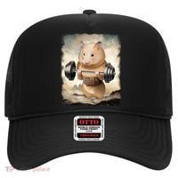 Hamster Muscle Training Weightlifting Cute Gift Hat thumb 0