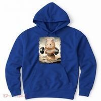 Hamster Muscle Training Weightlifting Cute Gift Hoodie thumb 0