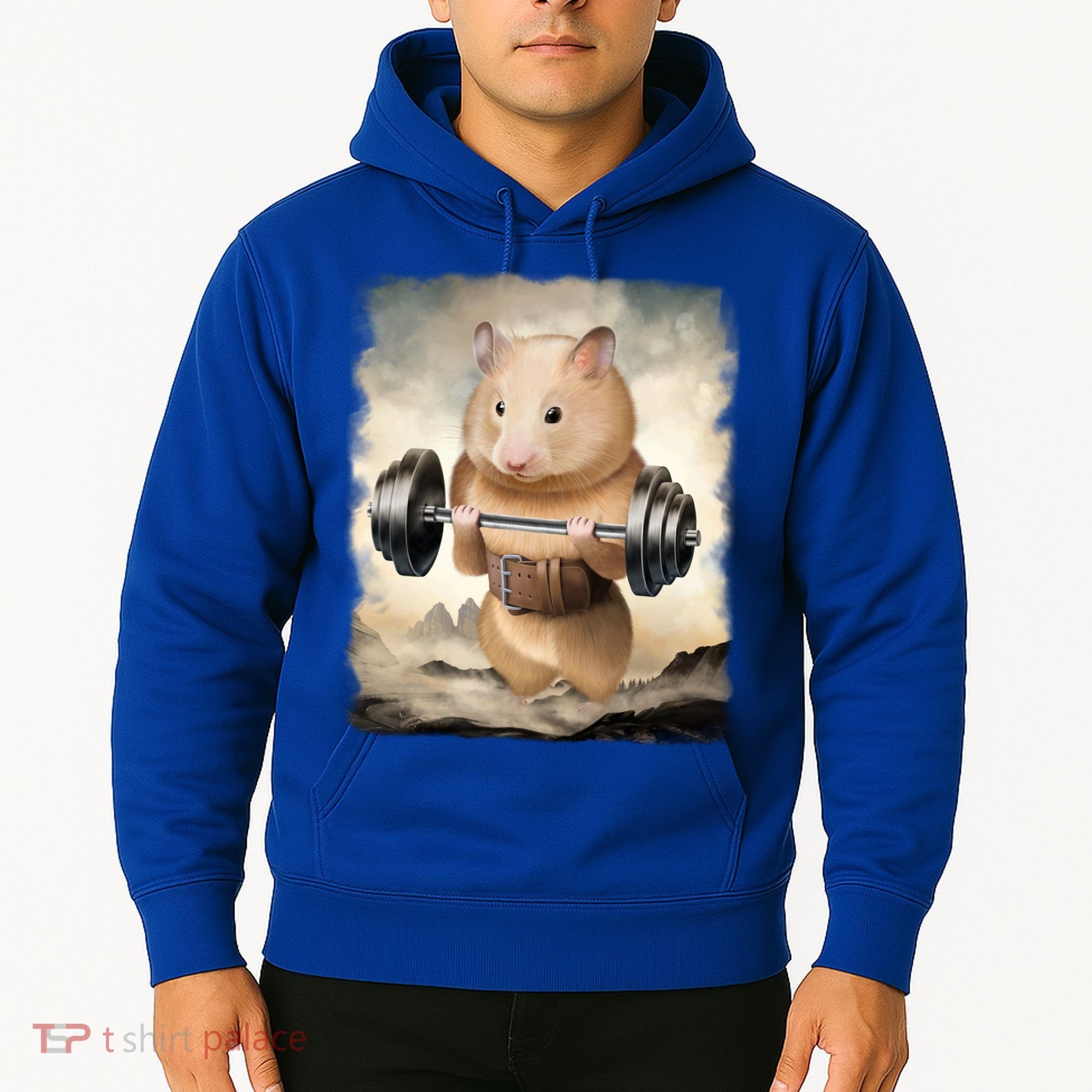 Hamster Muscle Training Weightlifting Cute Gift Hoodie