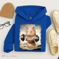 Hamster Muscle Training Weightlifting Cute Gift Hoodie thumb 4