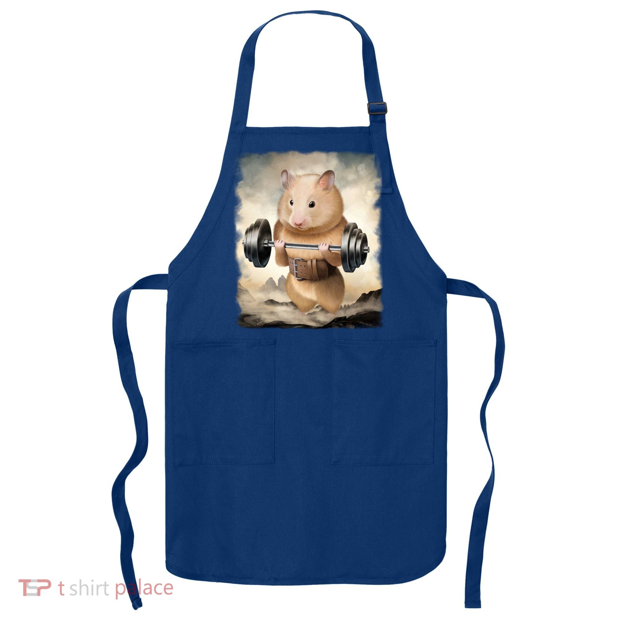 Hamster Muscle Training Weightlifting Cute Gift Apron