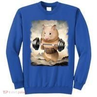 Hamster Muscle Training Weightlifting Cute Gift Sweatshirt thumb 0