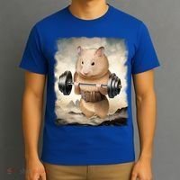 Hamster Muscle Training Weightlifting Cute Gift T-Shirt thumb 3