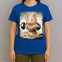 Hamster Muscle Training Weightlifting Cute Gift T-Shirt thumb 4
