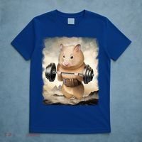 Hamster Muscle Training Weightlifting Cute Gift T-Shirt thumb 5