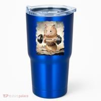 Hamster Muscle Training Weightlifting Cute Gift Tumbler thumb 0