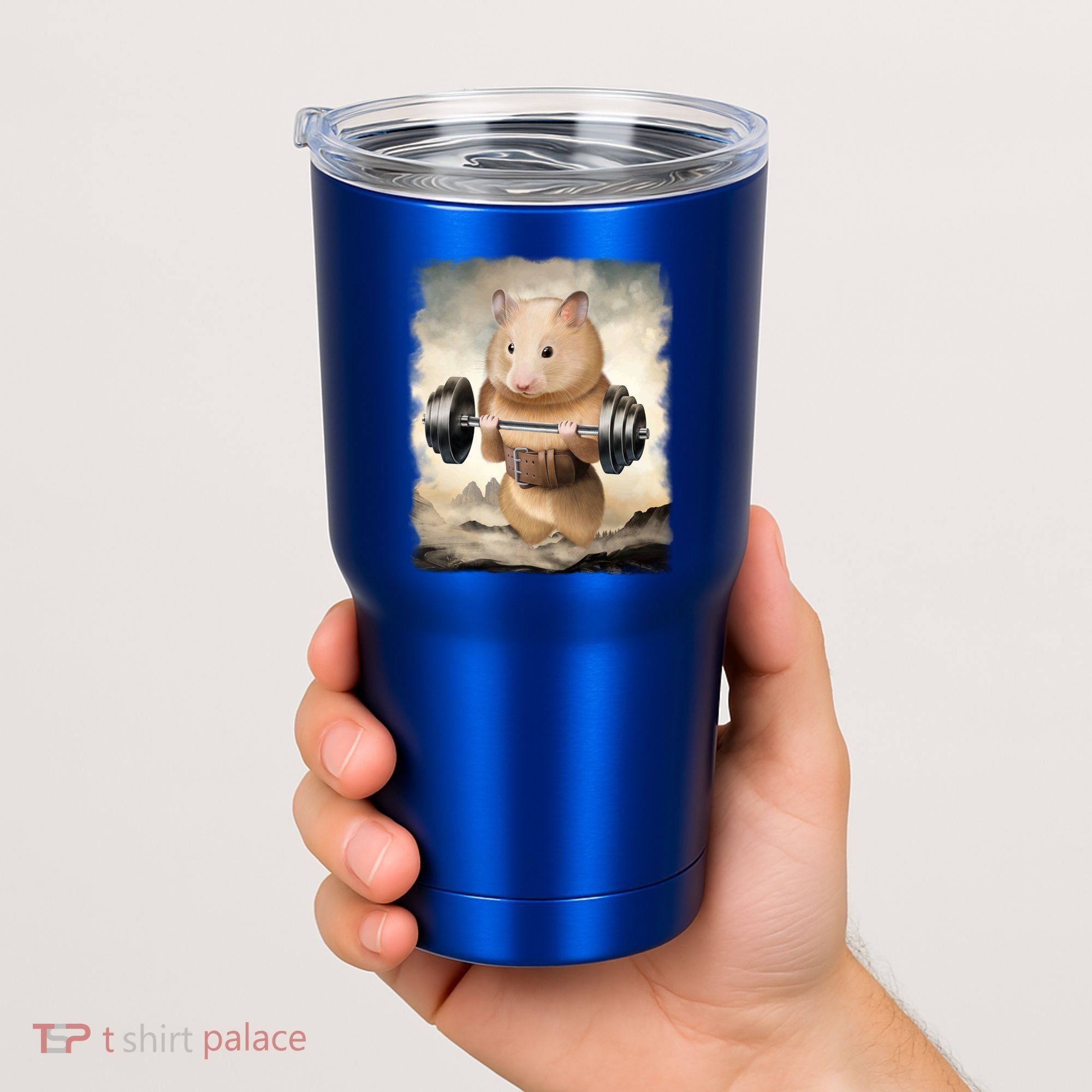 Hamster Muscle Training Weightlifting Cute Gift Tumbler