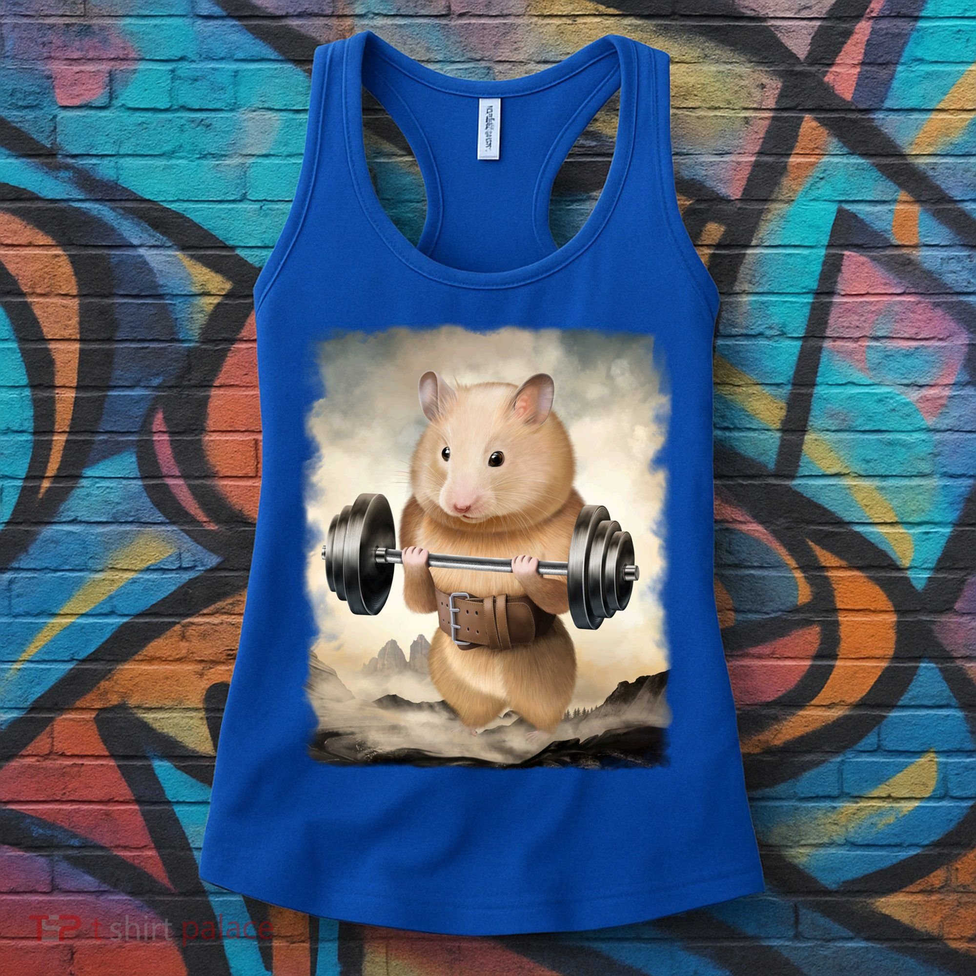 Hamster Muscle Training Weightlifting Cute Gift Women's Tank Top