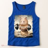 Hamster Muscle Training Weightlifting Cute Gift Tank Top thumb 2