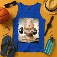 Hamster Muscle Training Weightlifting Cute Gift Tank Top thumb 4