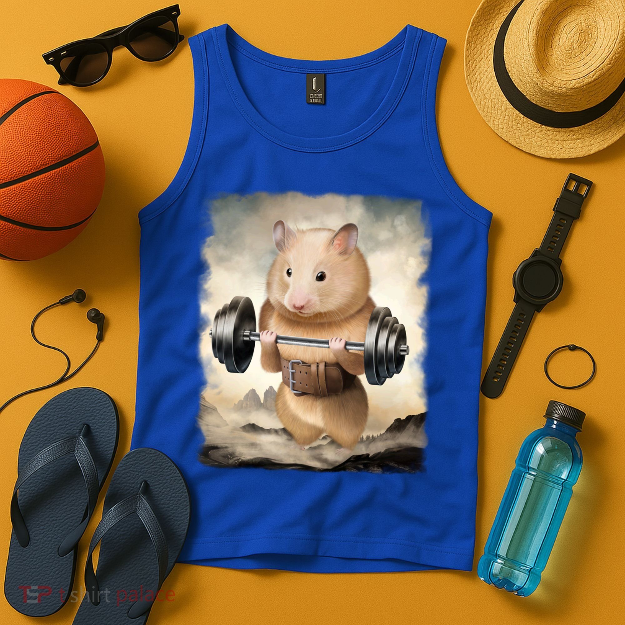 Hamster Muscle Training Weightlifting Cute Gift Tank Top