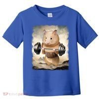 Hamster Muscle Training Weightlifting Cute Gift Toddler T-Shirt thumb 0