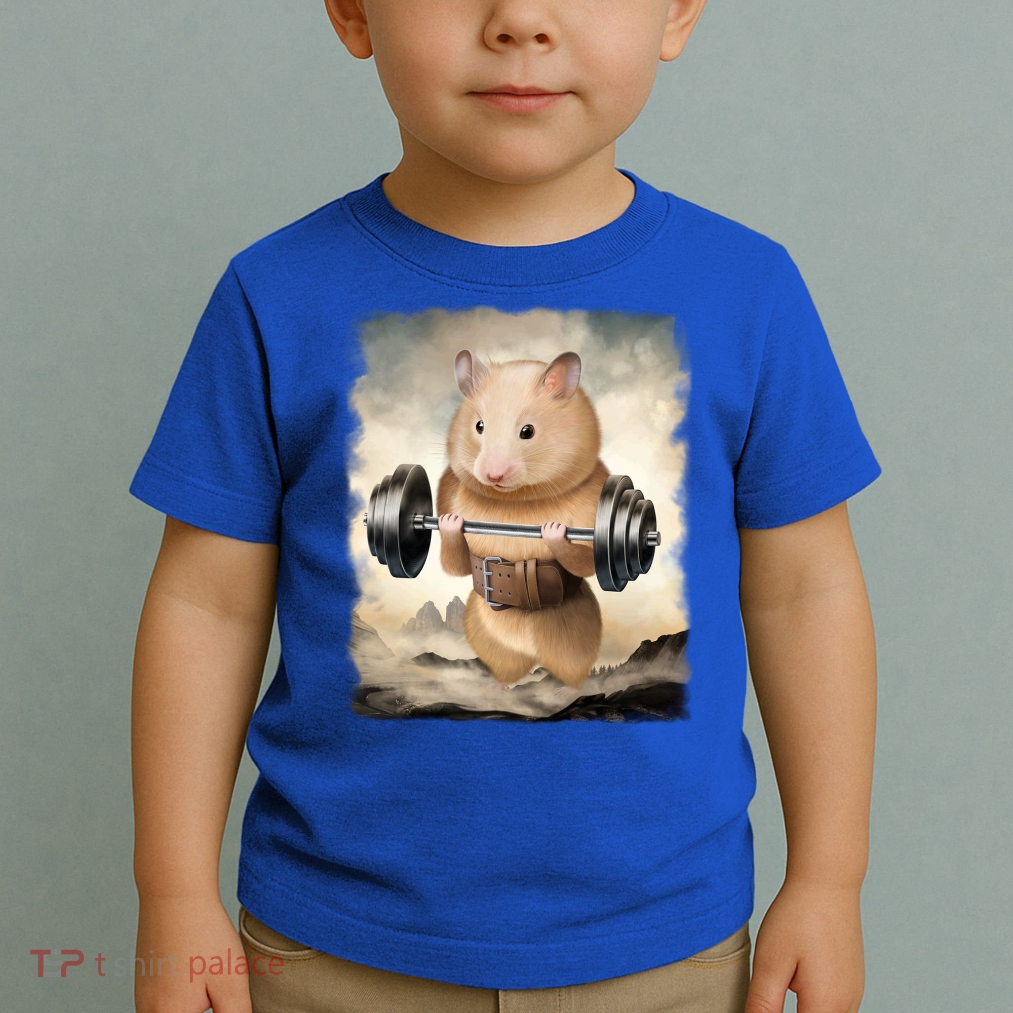 Hamster Muscle Training Weightlifting Cute Gift Toddler T-Shirt