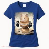 Hamster Muscle Training Weightlifting Cute Gift Women's T-Shirt thumb 0