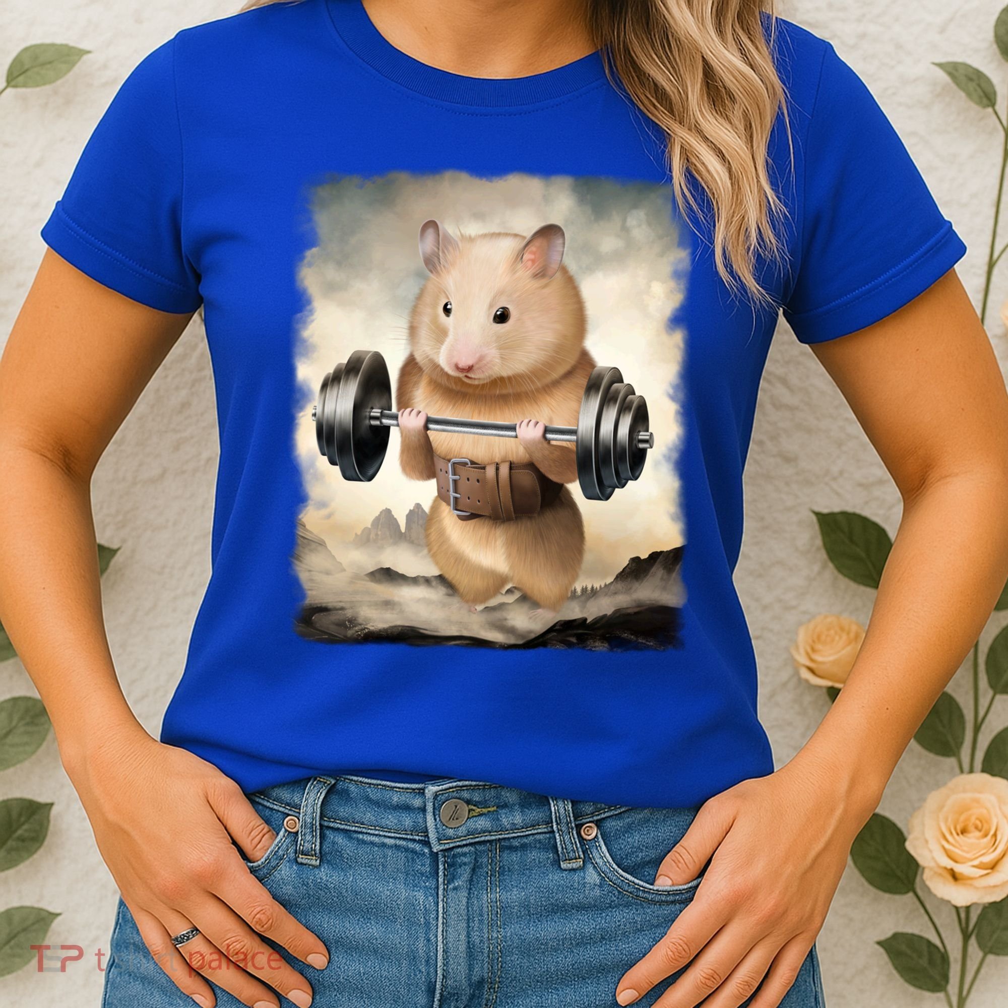 Hamster Muscle Training Weightlifting Cute Gift Women's T-Shirt