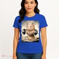 Hamster Muscle Training Weightlifting Cute Gift Women's T-Shirt thumb 4