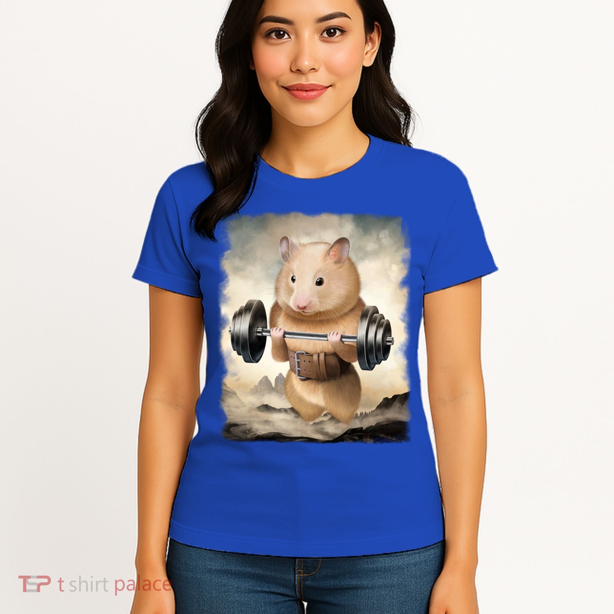 Hamster Muscle Training Weightlifting Cute Gift Women's T-Shirt