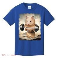 Hamster Muscle Training Weightlifting Cute Gift Kids T-Shirt thumb 0