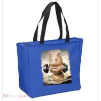 Hamster Muscle Training Weightlifting Cute Gift Tote Bag thumb 2