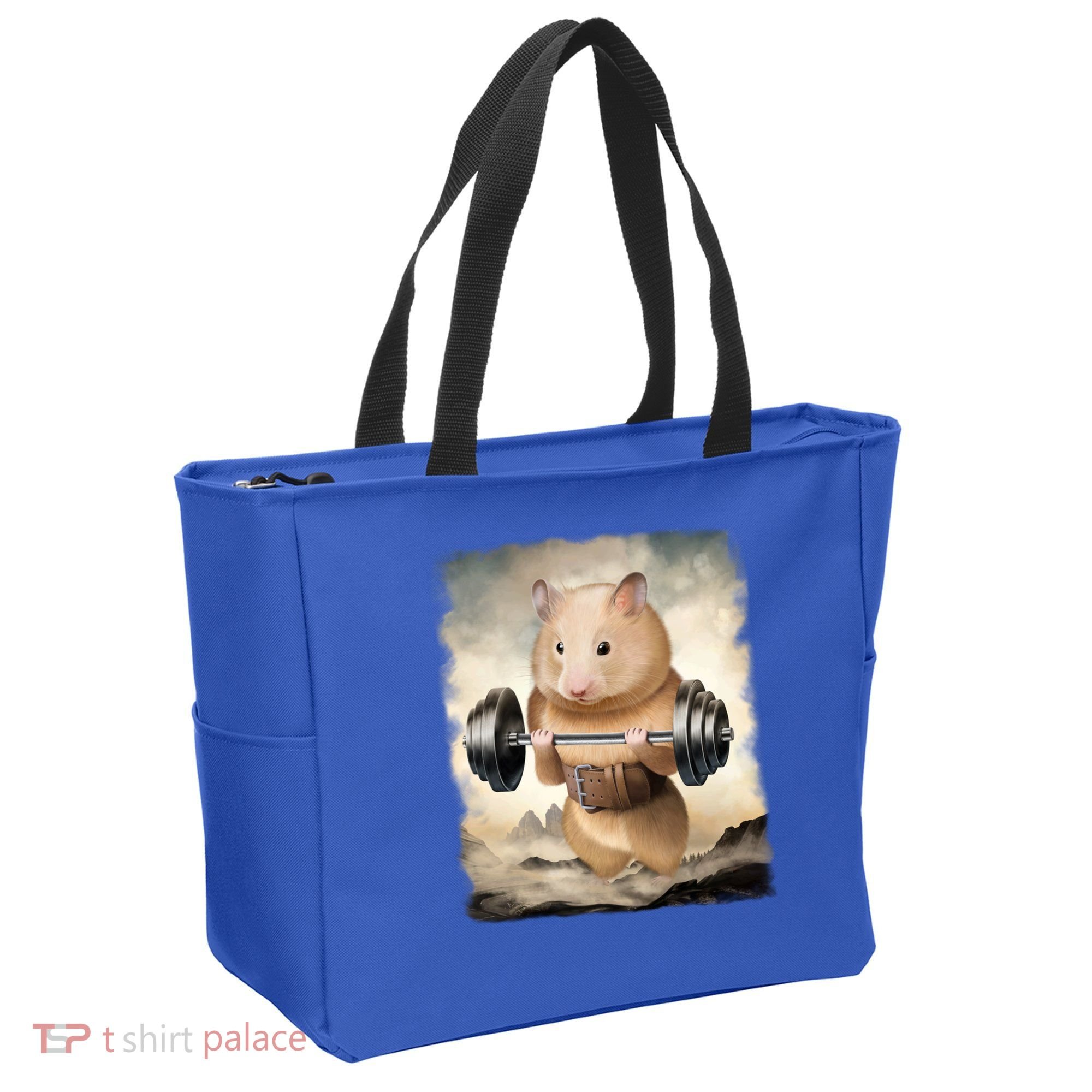 Hamster Muscle Training Weightlifting Cute Gift Tote Bag