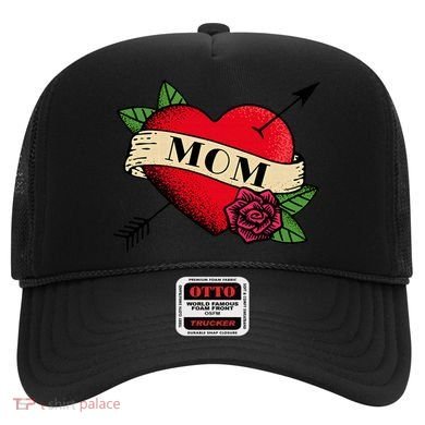 Heart Mom Tattoo Hat