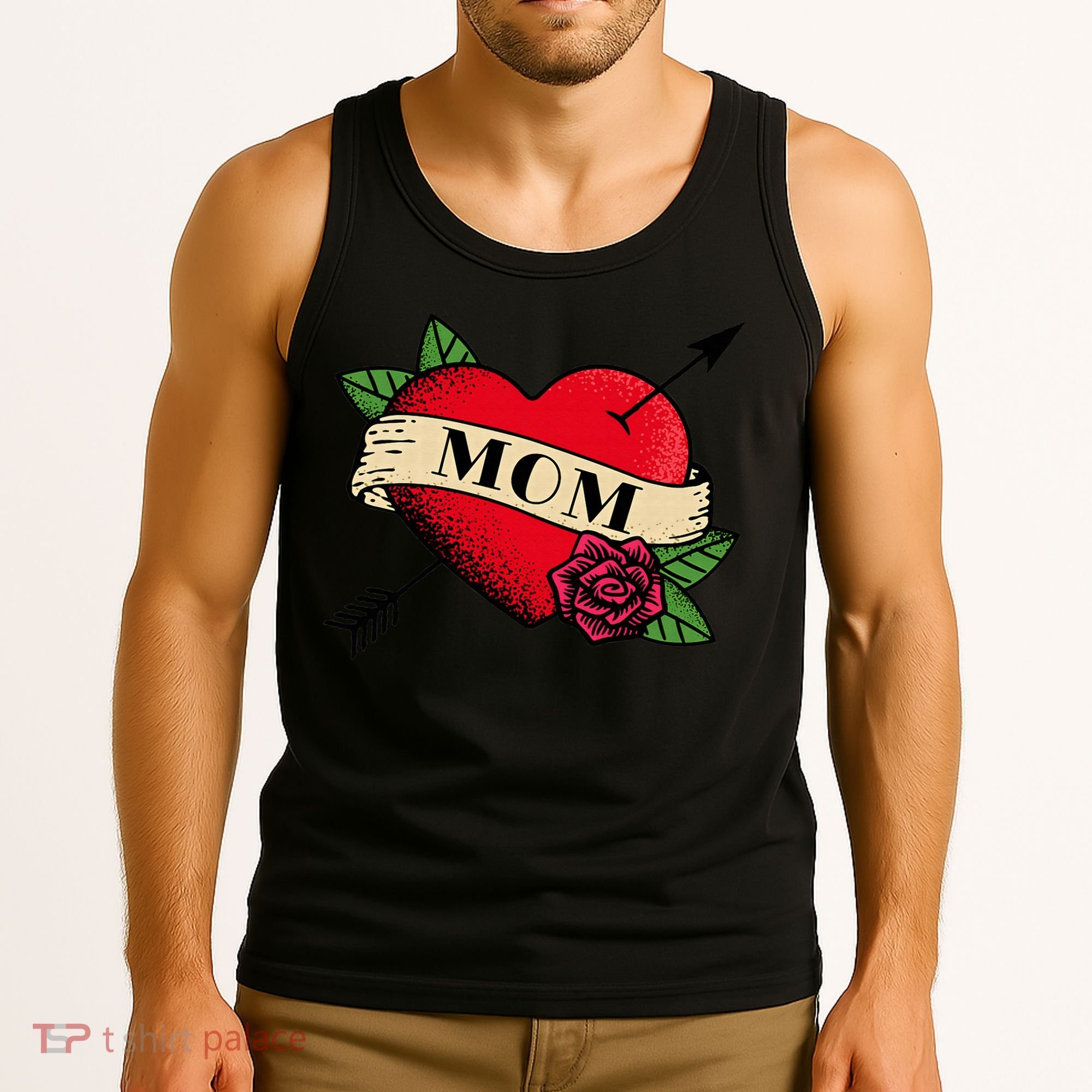 Heart Mom Tattoo Tank Top